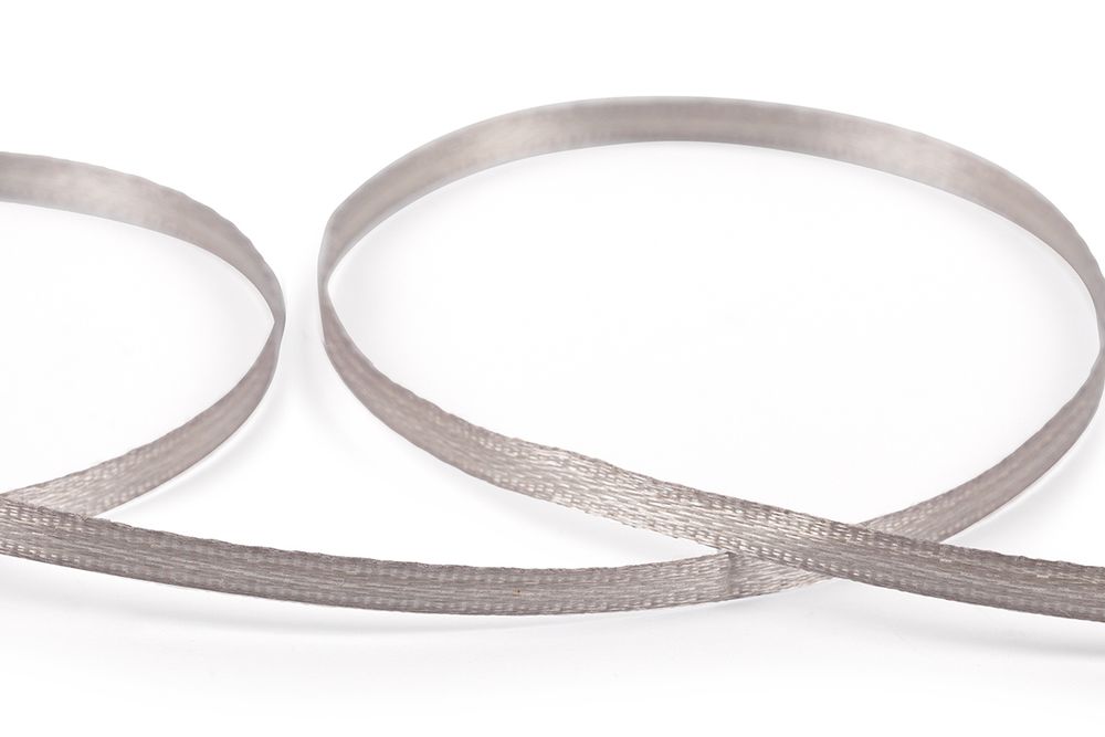 Лента атласная 2-сторонняя 3.0 мм / 91.4±2 метра, 003 св.серый, Gamma AL-3P