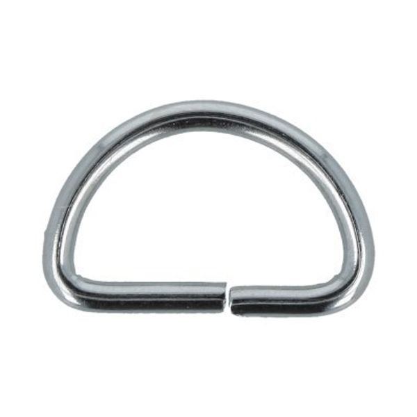 Полукольцо разъемное металл внутр. 15 мм, 100±5 шт, никель, Gamma