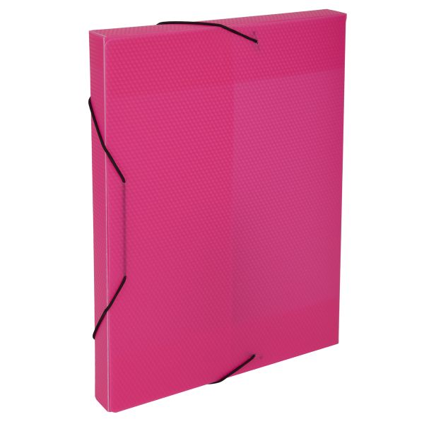 Короб архивный пластиковый 30 мм, 1 шт, Prisma neon A4 эффект 3D, розовый, Expert Complete ЕС240400013