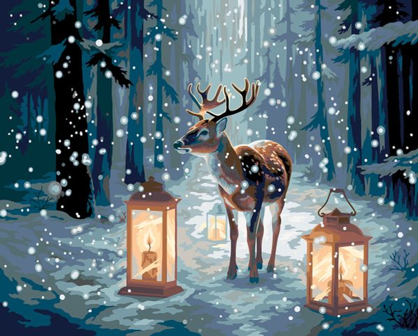 Картина по номерам Фрея PNB/PL-266, В рождественском лесу, 50х40 см