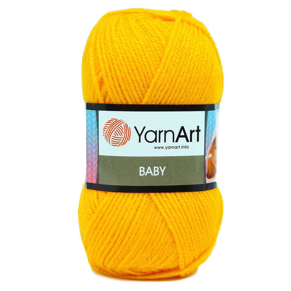 Пряжа YarnArt (ЯрнАрт) Baby / уп.5 мот. по 50 г, 150м, 586 желтый