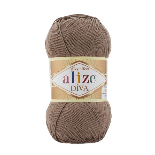 Пряжа Alize (Ализе) Diva / уп.5 мот. по 100 г, 350м, 688 молочно-коричневый А