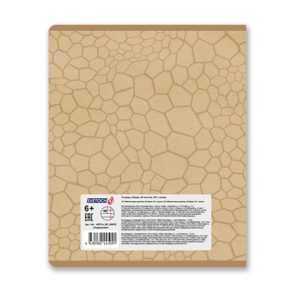 Тетрадь ученическая общая, A5+ 48 л. на скобе 65 г/м², белизна 100%, 10 шт, линия в термоусадочной пленке, 000762 Подраконим!, Светоч 48ТЕТл-001