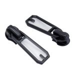 Слайдер (замок) для молнии спираль Т5 (5 мм), черный/прозрачный С5 33х12 мм, 20 шт, ГУБ10355