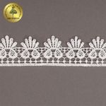 Кружево гипюр (плетёное) 38 мм, TBY.C01330B, теплый белый, 13.71м, Kruzhevo