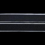 Лента контактная липучка (велкро) клеевая 25 мм / 25 метров, 29.4 г/м, 5071 черный, ПАРА (крючок+петля), качество "В"