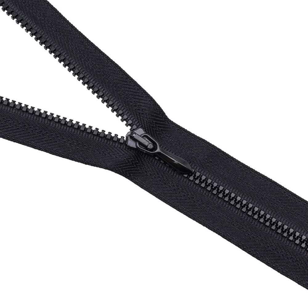 Молния трактор Arta Т5 (4.5 мм) 1 зам., разъем., 45 см, цв. 077 черный, уп.5 шт