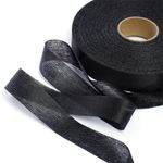 Лента клеевая нитепрошивная по долевой 25.0 мм / 100 метров, 45 г/м², черный