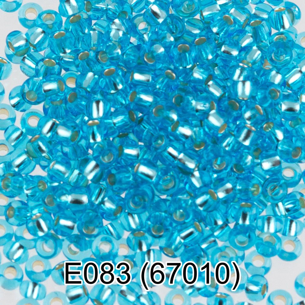 Бисер Gamma 10/0 (2.3 мм), 50 г, E083 голубой, 67010, круглый 5