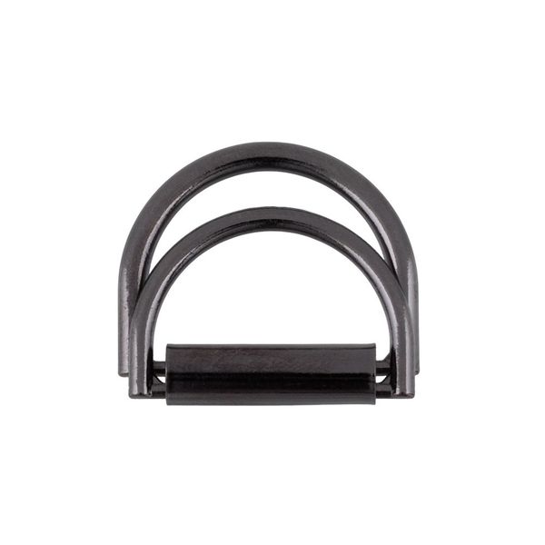 Полукольцо двойное металл внутр. 20 мм, 10 шт, 06 черн.никель, GH 24/20, Gamma