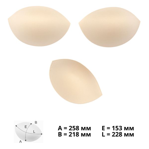 Бельевые чашечки для бюстгальтера Antynea б/уст., с равном. наполн., (BN-58.16), разм.85, 03-бежевый, 1 пара