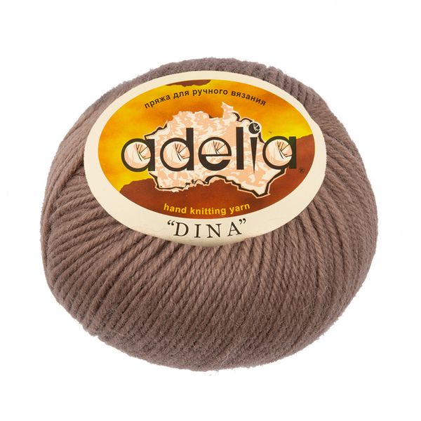 Пряжа Adelia Dina / уп.10 мот. по 50г, 100м, 25 св.коричневый