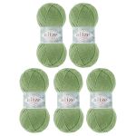 Пряжа Alize (Ализе) Happy Baby New / уп.5 мот. по 100 г, 320м, 485 зеленая трава