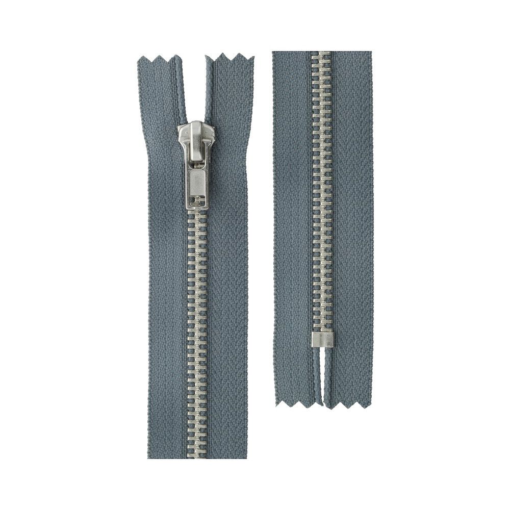 Молния металл Т5 (5 мм) 1 зам., н/раз., 16 см, никель, 304 серый, ZIP 5N Gamma, 10 шт