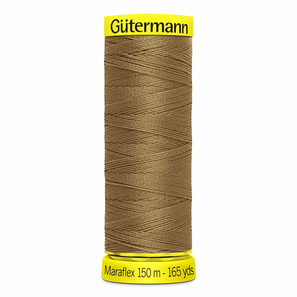 Нитки для трикотажа Gutermann Maraflex, 150м, 887 бежево-горчичный, 5 катушек