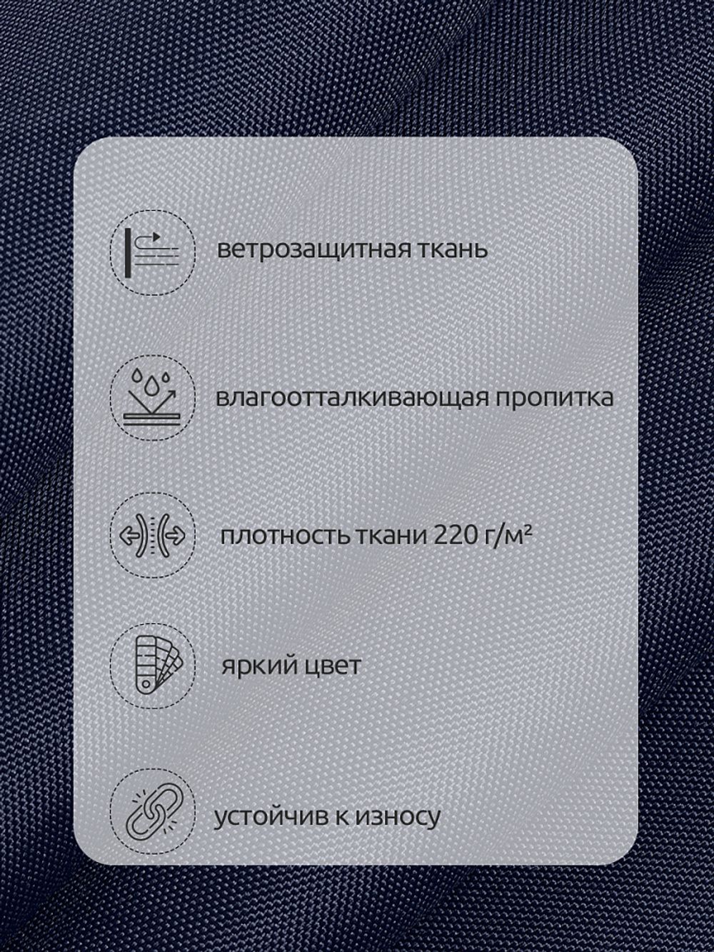 Оксфорд 600D PU1000 220 г/м², 150 см / 5 метров, ОКС.TBY600D.S058.5, S058 т.синий