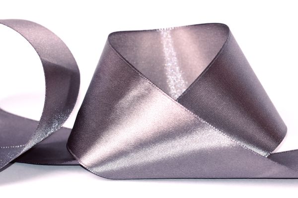 Лента атласная 1-сторонняя 50.0 мм / 33±2 метра, 054 т.серый, Gamma