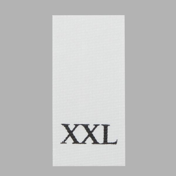 Этикетка-размерник, белый, 10х20 мм, 100 шт, XXL