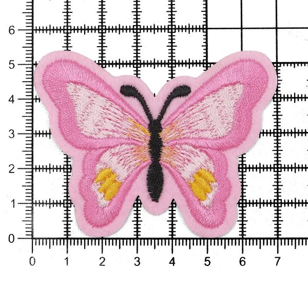 Термоаппликация Бабочка, 5.4х7см, Hobby&Pro (розовый)