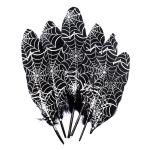 Перо декоративное обработанное Паутинка, 17-20см, 6 шт, XQ-660307