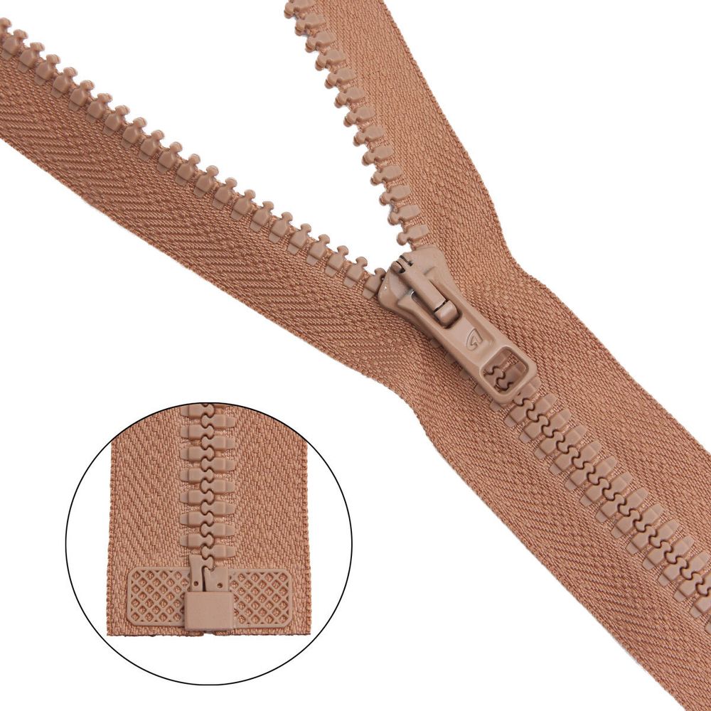 Молния трактор Arta Т6 (6 мм) 1 зам., разъем., 65 см, цв. 071 св.бежевый, уп.5 шт