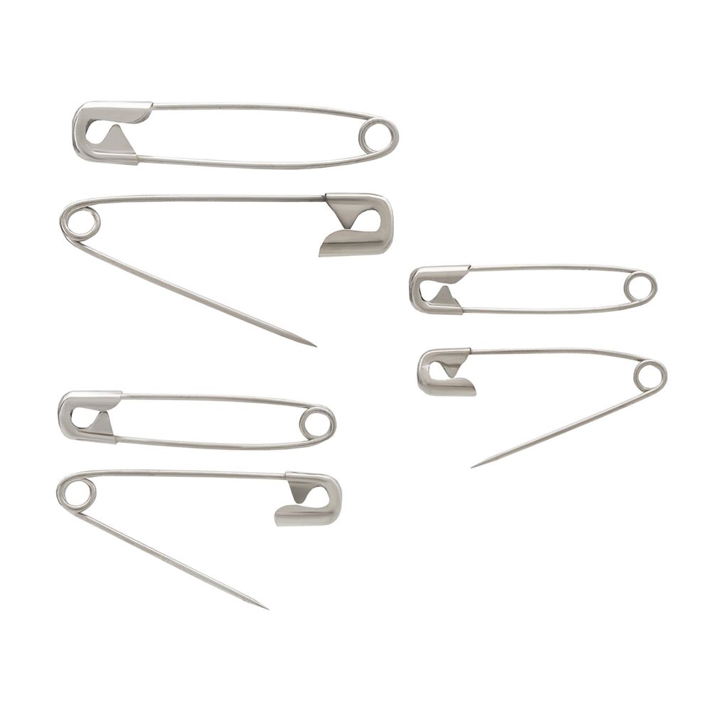 Булавки английские SUN MIX, цв.никель, 108 шт (9х12 шт)