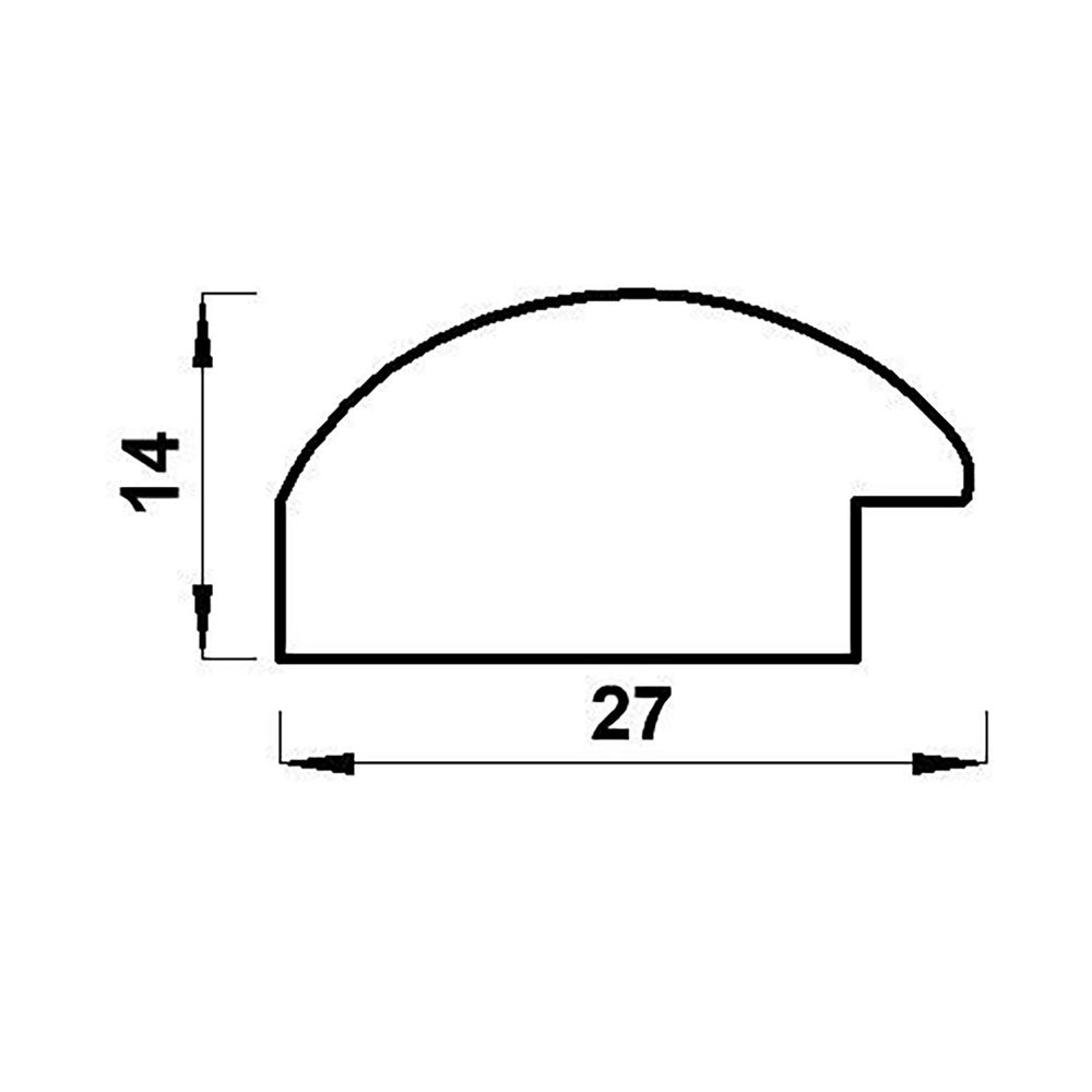 Рамка для картины (фото) пластик с оргстеклом 50х70 см, под белое дерево, Gamma ПРК-22