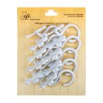 Крючки шторные для карниза навесные ⌀6 мм, 10 шт, 03 белый, Sofi H10