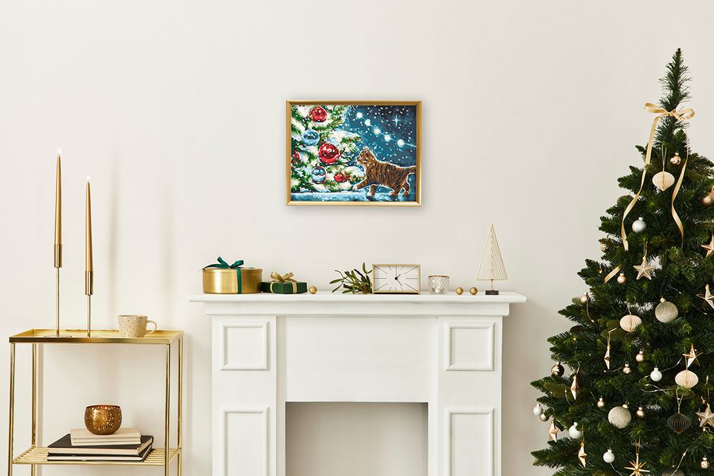 Картина по номерам Фрея, Пушистый подарок, 40х30 см