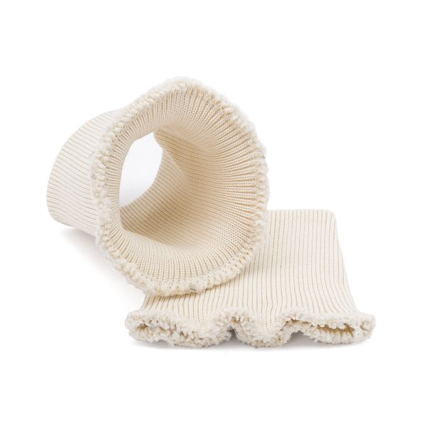 Манжеты трикотажные 9.0х9.5 см, 1 пара, средней плотности 14 кл, 1х1, 8015 св.бежевый