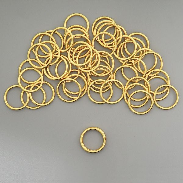 Кольца для бюстгальтера металл ⌀12.0 мм, 50 шт, золото