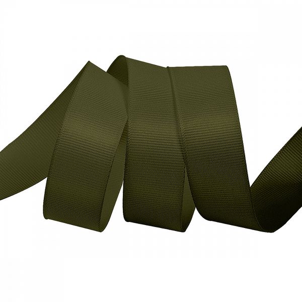 Лента репсовая (в рубчик) 25.0 мм цв. 569 хаки уп.22.86м (±1м)