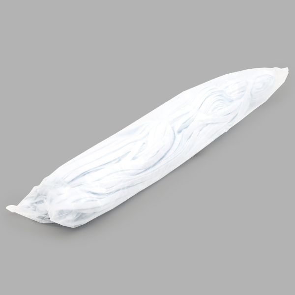 Шнурки плоские с металлическим наконечником 10.0 мм / 100 см, 50 пар (100 шт), белый, 6220-0134