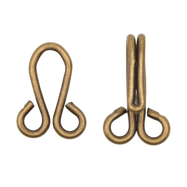 Крючки пришивные 33х12 мм, №10 (латунь), 0300-4107, 200 шт