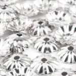 Шапочка для бусин, 3мм 100 шт в упак, Астра, Серебро