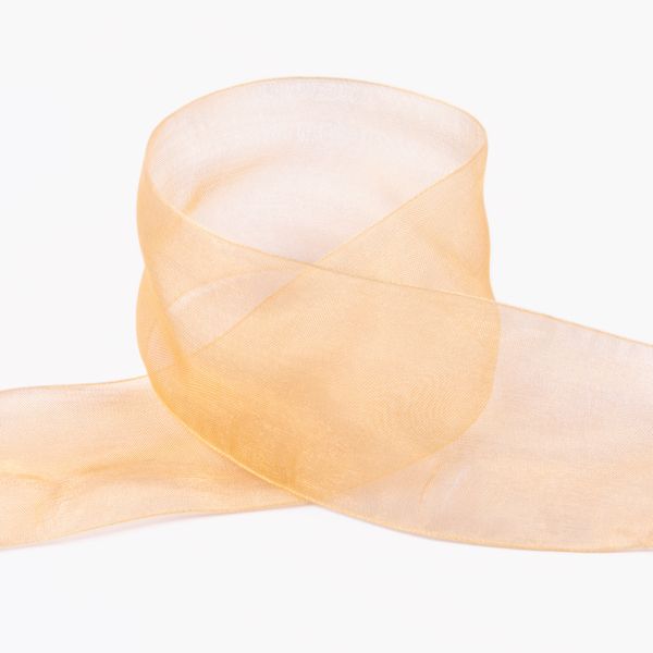 Лента капроновая (органза) 50.0 мм / 22.8±1 метра, 009 рыжий, Blitz OR-50