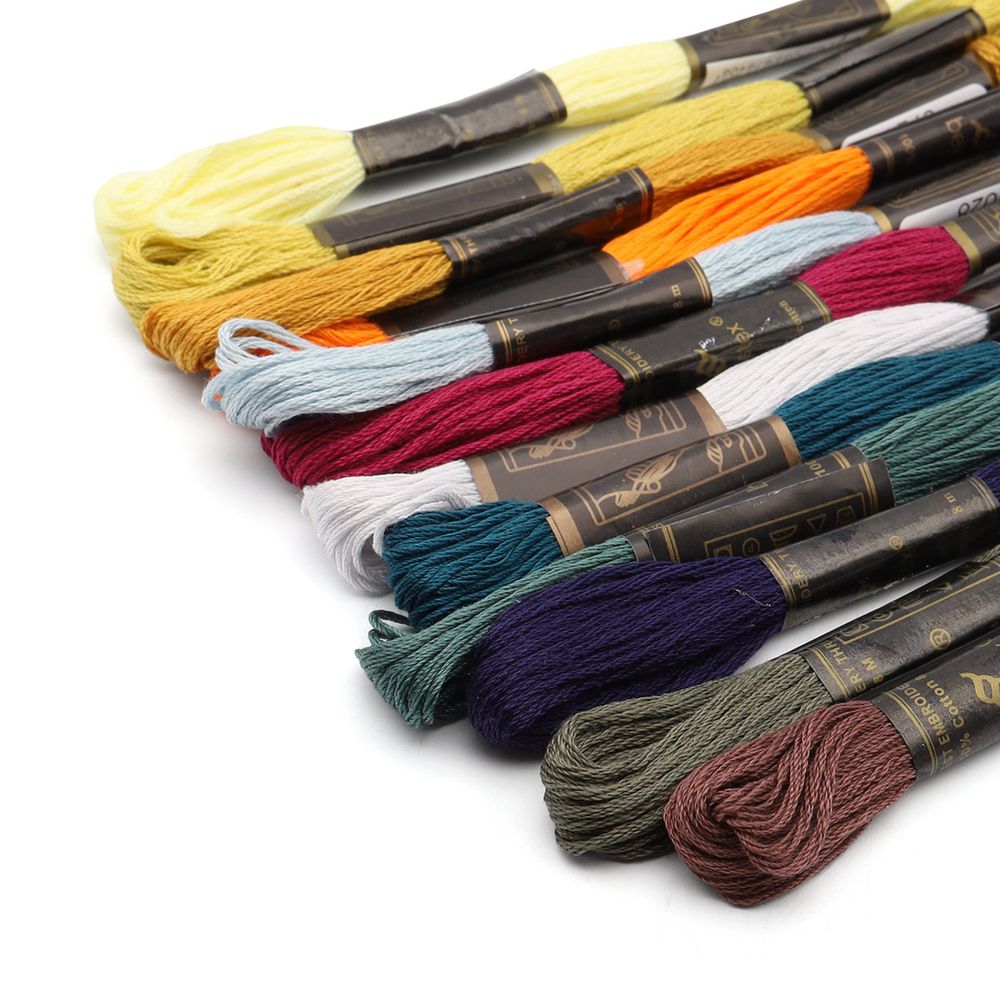 Набор мулине для вышивания и рукоделия Универсальный №1, 12 шт по 8м, 12 цветов, Bestex