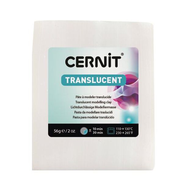 Полимерная глина Cernit Translucent запекаемая, прозрачная 250 гр, 005 белый