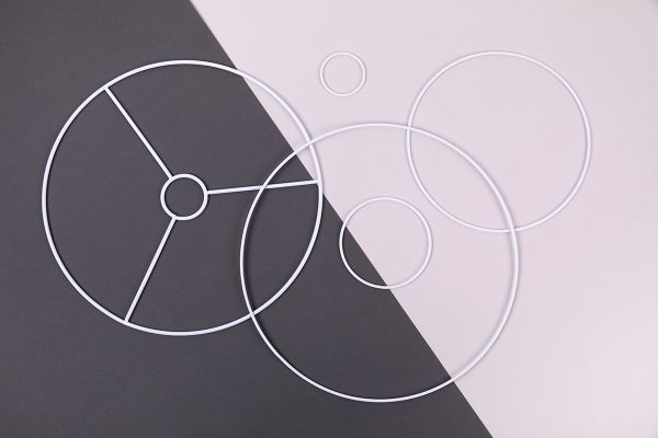 Каркас для абажура (заготовка) сталь металл ⌀500 мм, белый, Gamma RKD-050