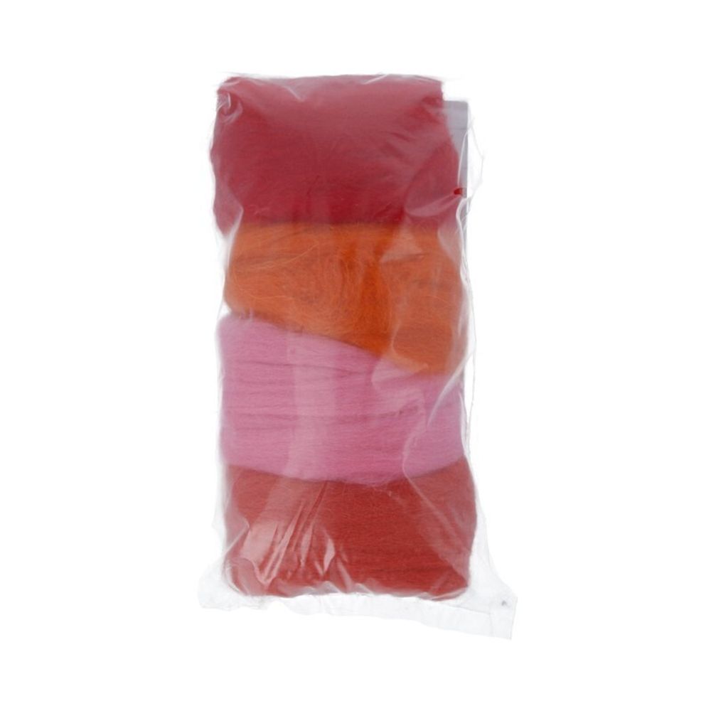 Шерсть для валяния в наборе 4х10 г. ассорти 3, Gamma AFW-040