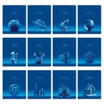 Комплект тетрадей со справочными материалами Кристалл тайного, глянц.ламинация, A5 48 л. 12 шт на скобе 65 г/м², белизна 100% 1 шт клетка/линия, 01885 12 предметов, Светоч Т296