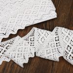 Кружево вязаное (тесьма) 50 мм / 10 метров, TBY.1003 цв.01 белый, Kruzhevo