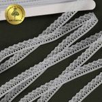 Кружево отделочное в стиле "трикотаж" 10 мм, цв.11 серый, уп. 27,4 м