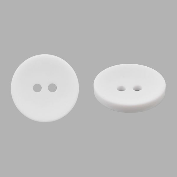 Пуговица 2 прокола 32L=20 мм, White, белый, NE188, 36 шт