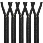 Молния трактор Arta Т6 (6 мм) 1 зам., н/раз., 18 см, (2075) NOIR 077 черный/997 старое серебро, 10 шт