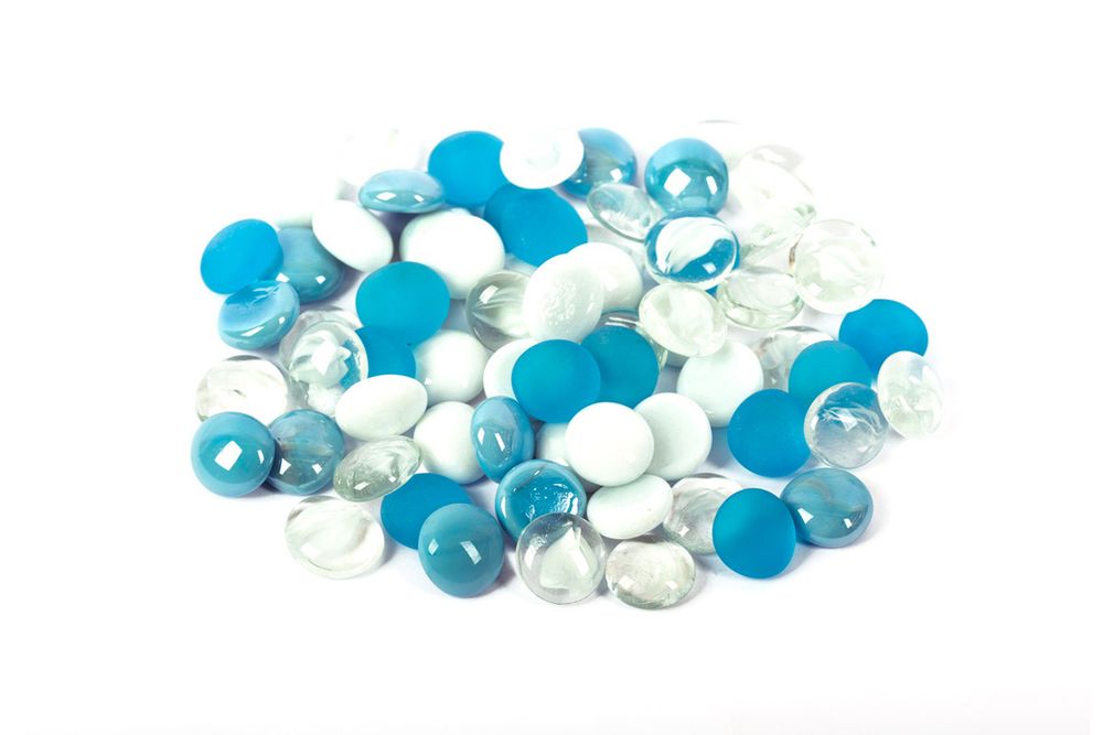 Камни стеклянные 17-19 мм, 6х340 г, №05 ассорти, Blumentag GLG-08/17