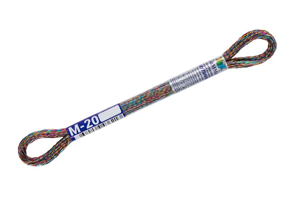 Мулине Gamma металлик, цв.М-20 меланж, 12 мотков по 8 метров