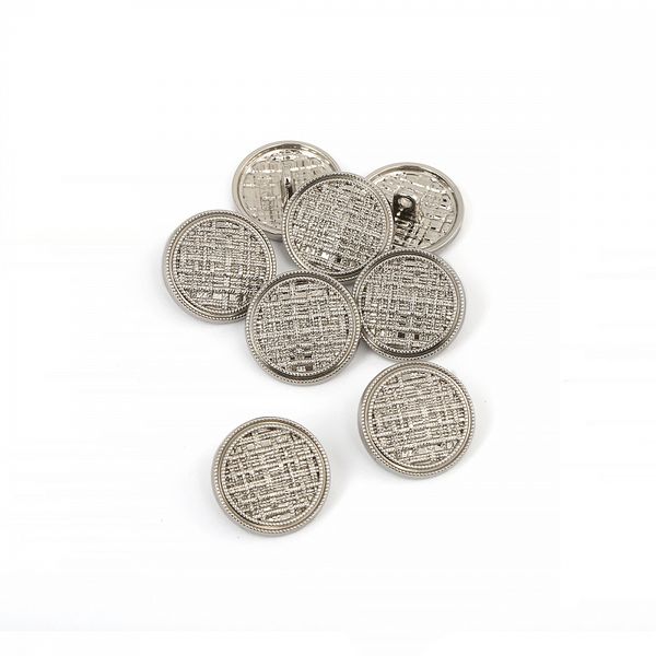 Пуговицы металлические на ножке 28L-18 мм, С-MP06 цв.серебро, 10 шт