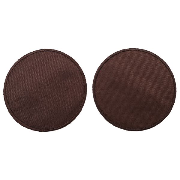 Термоаппликация Круг d-4см, уп. 2 шт, цв.коричневый