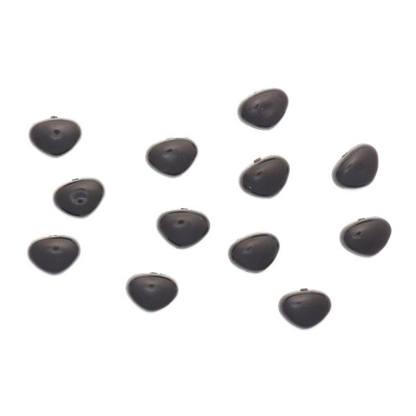 Носик клеевой 14мм треугольный, 12 шт, черный, 26376